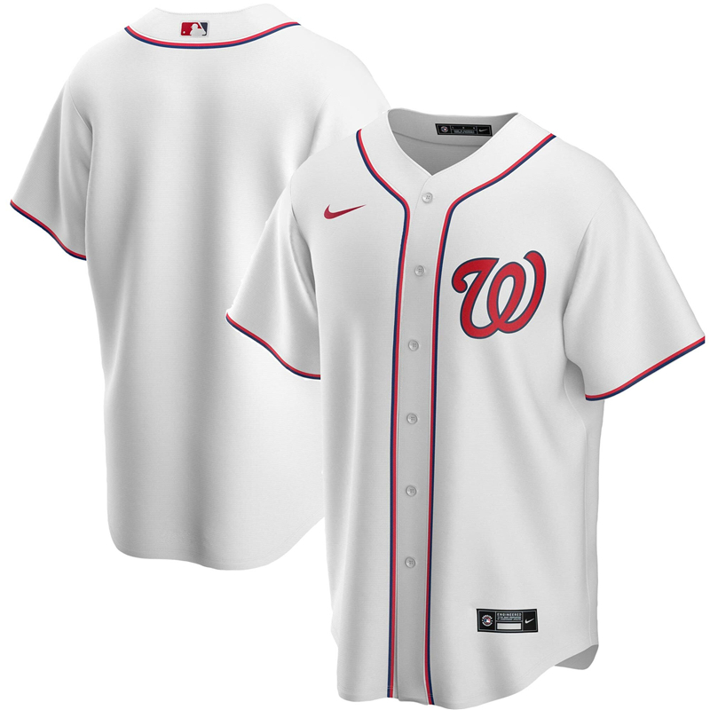 Men Washington Nationals Nike White Home 2020 Replica Team Jersey 